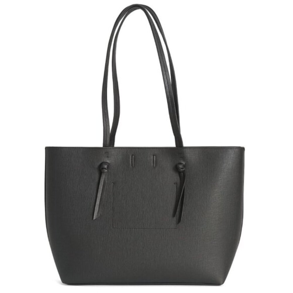 Indigo Women's Black Leather Handbag Tote Bag Large